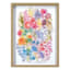 Glass Framed Colorful Floral Print Wall Art, 12x16