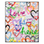 Love Is Here Framed Canvas Wall Art, 23x29