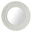 Carved White Floral Wall Mirror, 24"