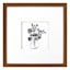 Honeybloom Glass Framed Floral Print Wall Art, 13"