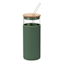 Green Silicone Sleeve Tumbler with Straw, 20oz