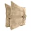 2-Pack Beige Textured Chenille Throw Pillows, 18"