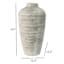 Neutral Ceramic Floor Vase, 24"