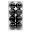 16-Count Black Mix Shatterproof Ornaments, 70mm