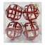 4-Count Red & Clear Ornaments, 3.9"