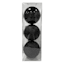 3-Count Black Mix Shatterproof Ornaments, 6"