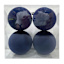 4-Count Blue Flocked Ornaments, 3.9"