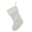 19" White Knit Monogram Stocking, L