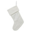 19" White Knit Monogram Stocking, R
