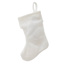8" White Knit Monogram Stocking, M