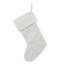 19" White Knit Monogram Stocking, B