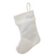 8" White Knit Monogram Stocking, L