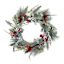 Snow Pine & Berry & Bow Wreath, 24"
