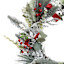 Snow Pine & Berry & Bow Wreath, 24"