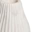 White Ribbed Stoneware Flower Vase, 4.5"