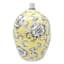 Yellow Floral Ceramic Vase, 12"