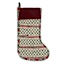 Green Woven Stocking with Fringe, 20"