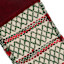 Green Woven Stocking with Fringe, 20"