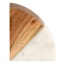 1-Piece Wood & Marble Quarter Circle Bookend