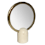 11In Circular Gold Framed Mirror With White Base
