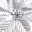 Silver Metallic Poinsettia Clip Ornament, 8"
