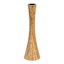 Raw Mango Wood Hourglass Taper Candle Holder, 10"