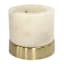 3In Cylinder White Marble With Gold Base Tealight Holder