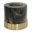 Dark Marble Cylinder with Gold Base Tealight Candle Holder, 3"
