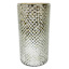 Grey Textured Mercury Glass Hurricane, 10"