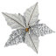 Silver Poinsettia Clip, 8"