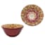Found & Fable Burgundy & Yellow Kaleidoscope Dip Bowl, 4.75"
