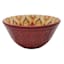 Found & Fable Burgundy & Yellow Kaleidoscope Dip Bowl, 4.75"