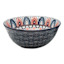 Found & Fable Navy & Coral Kaleidoscope Cereal Bowl, 8"