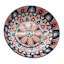 Found & Fable Navy & Coral Kaleidoscope Dinner Bowl, 8.2"