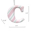 Mrs. Claus' Bakery 3.5" Pink Striped Monogram Ornament, C