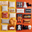 Dark Orange Pumpkin Shaped Throw Pillow, 18"