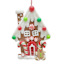 Frosted Gumdrop Gingerbread House Ornament, 5"