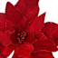 Classic Christmas Red Poinsettia Decor, 5.5"