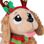 Begging Cocker Spaniel in Reindeer Costume
