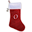 20" Red Velvet Monogram Stocking, O