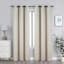 Neutral Textured Jacquard Light Filtering Grommet Curtain Panel, 84"