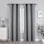 Grey Textured Jacquard Light Filtering Grommet Curtain Panel, 95"
