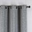 Grey Textured Jacquard Light Filtering Grommet Curtain Panel, 95"