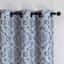 Blue Medallion Light Filtering Grommet Curtain Panel, 84"