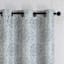 Grey Medallion Light Filtering Grommet Curtain Panel, 95"