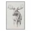 Framed Sketch Moose Wall Art, 24x36