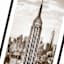 Glass Framed Cityscape Print Wall Art, 25x49