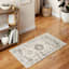 Charlotte Ivory & Blue Tahari Center Medallion Accent Rug, 24x44
