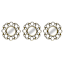 3-Piece Round Ornate Mirror Set, 10"