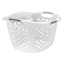 Home Logic 1.75 Bu Hip Hugger Laundry Basket Clear
